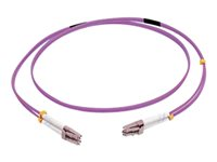 C2G 3m LC/LC OM4 LSZH Fibre Patch - Purple - Koblingskabel - LC multimodus (hann) til LC multimodus (hann) - 3 m - fiberoptisk - dupleks - 50 / 125 mikroner - OM4 - purpur 81751