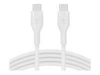 Belkin BoostCharge - USB-kabel - 24 pin USB-C (hann) til 24 pin USB-C (hann) - 1 m - hvit CAB009BT1MWH