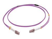 C2G 2m LC/LC OM4 LSZH Fibre Patch - Purple - Koblingskabel - LC multimodus (hann) til LC multimodus (hann) - 2 m - fiberoptisk - dupleks - 50 / 125 mikroner - OM4 - purpur 81750