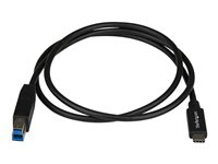 StarTech.com USB C to USB B Printer Cable - 1m / 3 ft - Superspeed - USB 3.1 - 10Gbps - USB C Printer Cable - USB Type C to Type B (USB31CB1M) - USB-kabel - 24 pin USB-C (hann) til USB Type B (hann) - USB 3.1 - 1 m - svart - for P/N: PEXUSB311AC3, PEXUSB312C3, SV231DHU34K6, SV231HU34K6, SV231QDPU34K, SV431HU34K6 USB31CB1M