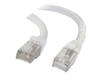 C2G Cat5e Booted Shielded (STP) Network Patch Cable - Koblingskabel - RJ-45 (hann) til RJ-45 (hann) - 1 m - STP - CAT 5e - formstøpt - hvit 83880