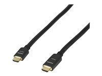 StarTech.com 65 ft (20m) High Speed HDMI Cable - Male to Male - Active - 28AWG - CL2 Rated In-wall Installation - Ultra HD 4K x 2K - Active HDMI Cable (HDMM20MA) - HDMI-kabel - HDMI hann til HDMI hann - 20 m - dobbeltisolert - svart HDMM20MA