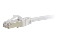 C2G Cat6a Booted Shielded (STP) Network Patch Cable - Koblingskabel - RJ-45 (hann) til RJ-45 (hann) - 7 m - STP - CAT 6a - formstøpt, uten hindringer, flertrådet - hvit 89940