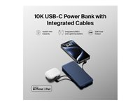 Belkin BoostCharge Plus - Strømbank - 10000 mAh - 23 watt - Fast Charge - 2 utgangskontakter (Lightning, 24 pin USB-C) - midnattsblå BPB006BTBLU