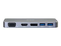 C2G - Dokkingstasjon - USB-C - VGA, HDMI, DP 84439