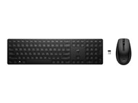 HP 655 - Tastatur- og mussett - trådløs - 2.4 GHz - Storbritannia - svart - for HP 470 G9; Chromebook x360; Elite Mini Conference G9; ProBook 635 4R009AA#ABU