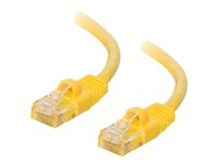 C2G Cat5e Booted Unshielded (UTP) Network Patch Cable - Koblingskabel - RJ-45 (hann) til RJ-45 (hann) - 1.5 m - UTP - CAT 5e - formstøpt, uten hindringer, flertrådet - gul 83242