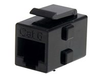 StarTech.com Cat 6 RJ45 Keystone Jack Network Coupler - F/F (C6KEYCOUPLER) - Nettverkkopler - RJ-45 (hunn) til RJ-45 (hunn) - CAT 6 - svart C6KEYCOUPLER
