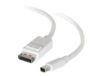 C2G 1m Mini DisplayPort to DisplayPort Adapter Cable 4K UHD - White - DisplayPort-kabel - Mini DisplayPort (hann) til DisplayPort (hann) - 1 m - hvit 84297