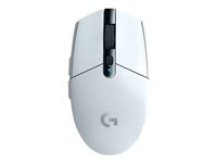 Logitech G G305 - Mus - optisk - 6 knapper - trådløs - 2.4 GHz - USB trådløs mottaker - hvit 910-005291