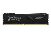 Kingston FURY Beast - DDR4 - modul - 16 GB - DIMM 288-pin - 3733 MHz / PC4-29800 - CL19 - 1.35 V - ikke-bufret - ikke-ECC - svart KF437C19BB1/16