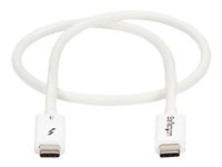 StarTech.com 1.6ft (50cm) Thunderbolt 3 Cable, 40Gbps, 100W PD, 4K/5K Video, Thunderbolt-Certified, Compatible w/ TB4/USB 3.2/DisplayPort - Thunderbolt-kabel - USB-C (hann) til USB-C (hann) - USB 3.1 Gen 2 / Thunderbolt 3 / DisplayPort 1.2 - 50 cm - 4K-støtte - hvit - for P/N: CDP2HDUACP, CDP2HDUACPW, PEXUSB321C, TB33A1C TBLT34MM50CW