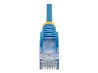 StarTech.com 50cm Slim LSZH CAT6 Ethernet Cable, 10 Gigabit Snagless RJ45 100W PoE Patch Cord, CAT 6 10GbE UTP Network Cable w/Strain Relief, Blue, Fluke Tested/ETL, Low Smoke Zero Halogen - Category 6 - 28AWG (N6PAT50CMBLS) - Koblingskabel - RJ-45 (hann) til RJ-45 (hann) - 50 cm - CAT 6 - uten hindringer - blå N6PAT50CMBLS
