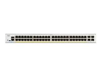 Cisco Catalyst 1300-48P-4X - Switch - L3 - Styrt - 48 x 10/100/1000 (PoE+) + 4 x 10 Gigabit SFP+ - rackmonterbar - PoE+ (375 W) C1300-48P-4X