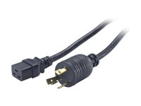 APC - Strømkabel - NEMA L6-30 (hann) til IEC 60320 C19 - 2.44 m - svart - for P/N: SRT10KXLTW, SRT3000XLTW, SRT5KXLTUS, SRT6KXLTUS, SRT6KXLTW, SRT8KXLJ, SRT8KXLTUS AP9896