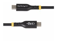 StarTech.com 1m USB C Charging Cable, USB-IF Certified USB-C Cable, 240W - USB-kabel - 24 pin USB-C (hann) til 24 pin USB-C (hann) - USB 2.0 - 48 V - 5 A - 1 m - utvidet effektområde (EPR), USB Power Delivery (240 W), støtte for Power Delivery 3,1 - svart USB2EPR1M