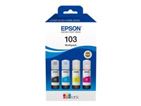 Epson 103 Multipack - 4-pack - svart, cyan, magenta, gul - original - blekkrefill - for Epson L1210, L3210, L3211, L3256, L3260, L3266; EcoTank L11050, L1250, L3210, L3250, L3260 C13T00S64A