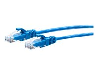 C2G 25ft (7.6m) Cat6a Snagless Unshielded (UTP) Slim Ethernet Network Patch Cable - Blue - Koblingskabel - RJ-45 (hann) til RJ-45 (hann) - 7.6 m - 4.8 mm - UTP - CAT 6a - uten hindringer, formstøpt - blå C2G30138