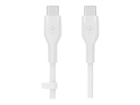 Belkin BOOST CHARGE - USB-kabel - 24 pin USB-C (hann) til 24 pin USB-C (hann) - 2 m - hvit CAB009BT2MWH