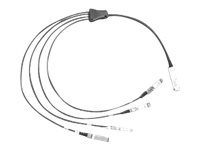 Cisco Direct-Attach Breakout Cable - Nettverkskabel - QSFP+ (hann) til SFP+ (hann) - 3 m - SFF-8431/SFF-8436/SFF-8461 - passiv - grå - gjenfabrikert - for P/N: FPR4225-ASA-K9, HCI-FI-6454, N9K-C9348-FX3-B24C, NC57C3-MOD-P-SYS, NC57C3-MODS-P-SYS QSFP4SFP10GCU3M-RF