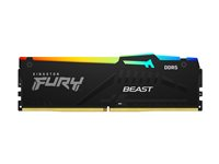 Kingston FURY Beast RGB - DDR5 - modul - 16 GB - DIMM 288-pin - 5200 MHz / PC5-41600 - CL40 - 1.25 V - ikke-bufret - on-die ECC KF552C40BBA-16