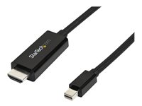 StarTech.com Mini DisplayPort to HDMI Adapter Cable - mDP to HDMI Adapter with Built-in Cable - Black - 3 m (10 ft.) - Ultra HD 4K 30Hz (MDP2HDMM3MB) - Adapterkabel - Mini DisplayPort hann til HDMI hann - 3 m - svart - 4K-støtte MDP2HDMM3MB
