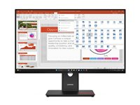 Lenovo ThinkVision T27-40 - LED-skjerm - 27" - 1920 x 1080 Full HD (1080p) @ 120 Hz - IPS - 300 cd/m² - 1500:1 - 4 ms - HDMI, VGA, DisplayPort - eklipsesvart 64A5MAT6EU