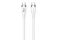 HyperJuice - USB-kabel - 24 pin USB-C (hann) til 24 pin USB-C (hann) - USB 2.0 - 1 m - USB Power Delivery (240 W), utvidet effektområde (EPR) - hvit HJ4001WHGL