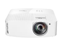 Optoma 4K400STx - DLP-projektor - 3D - 4000 lumen - 3840 x 2160 - 16:9 - 4K - kortkast fast linse E9PV7KJ01EZ2