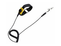 StarTech.com - Antistatisk håndleddbånd - with 1.5 m detachable grounding cable - svart - 65 cm - TAA-samsvar ESD-WRIST-STRAP