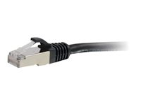 C2G Cat6a Booted Shielded (STP) Network Patch Cable - Koblingskabel - RJ-45 (hann) til RJ-45 (hann) - 10 m - STP - CAT 6a - formstøpt, uten hindringer, flertrådet - svart 89932