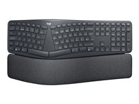 Logitech ERGO K860 - Tastatur - trådløs - 2.4 GHz, Bluetooth 5.0 - Pan Nordic 920-009168