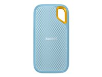 SanDisk Extreme Portable V2 - SSD - kryptert - 4 TB - ekstern (bærbar) - USB 3.2 Gen 2 (USB-C kontakt) - 256-bit AES - himmelblå SDSSDE61-4T00-G25B