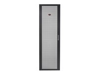 APC NetShelter SV Perforated Flat Door - Rackdør - svart - 42U - for P/N: NBPD0160A, NBWL0355A, SMX3000HV-BR, SRT1000RMXLI, SRT1000RMXLI-NC, SRT1500RMXLA-NC AR702400