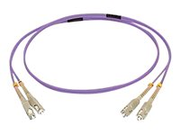 C2G 1m SC/SC OM4 LSZH Fibre Patch - Purple - Koblingskabel - SC flermodus (hann) til SC flermodus (hann) - 1 m - fiberoptisk - dupleks - 50 / 125 mikroner - OM4 - purpur 81739