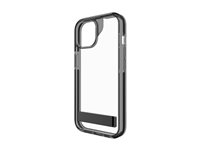 Zagg Santa Cruz - Baksidedeksel for mobiltelefon - stativ - grafen - svart, gjennomsiktig - for Apple iPhone 13, 14, 15, 16e 702318191