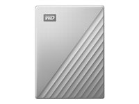 WD My Passport Ultra WDBC3C0010BSL - Harddisk - kryptert - 1 TB - ekstern (bærbar) - USB 3.0 (USB-C kontakt) - 256-bit AES - sølv WDBC3C0010BSL-WESN