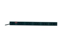 APC Basic Rack-Mount PDU - Strømfordelingslist (kan monteres i rack) - AC 208/230 V - 2.3 kW - inngang: IEC 60320 C14 - utgangskontakter: 15 (power IEC 60320 C13) - 1.98 m kabel - svart - for P/N: SMTL750RMI2UC, SMX1000C, SMX1500RM2UC, SMX1500RM2UCNC, SMX750C, SMX750CNC AP9568