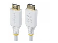 StarTech.com 6ft (1.8m) Premium Certified High Speed HDMI Cable, 4K60Hz - Premium High Speed - HDMI-kabel med Ethernet - HDMI hann til HDMI hann - 1.8 m - skjermet - hvit - passiv, 2K 144Hz støtte, 4K60Hz UHD-støtte, HDR10-støtte HDMI2-CABLE-4K60-6FW