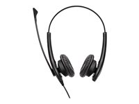 Jabra BIZ 1100 Duo - Hodesett - on-ear - kablet - 3,5 mm jakk - svart - akademisk - Zoom Certified, Certified for Microsoft Teams (en pakke 10) - for P/N: 14101-02 1159-0139-MULTI