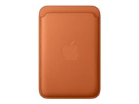 Apple - Lomme for mobiltelefon / kredittkort - MagSafe-samsvar - mikrotvill, FineWoven - rev orange MGH64ZM/A