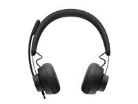 Logitech Zone Wired - Hodesett - on-ear - kablet - USB-C - grafitt 981-000875