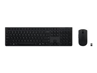 Lenovo Professional Combo - Tastatur- og mussett - trådløs - 2.4 GHz - QWERTY - Nordisk - Brown Box 4X31K03975