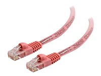 C2G Cat5e Booted Unshielded (UTP) Network Patch Cable - Koblingskabel - RJ-45 (hann) til RJ-45 (hann) - 2 m - UTP - CAT 5e - formstøpt, uten hindringer, flertrådet - rosa 83619