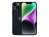 Apple iPhone 14 Plus - 5G smartphone - dobbelt-SIM / Internminne 128 GB - OLED-display - 6.7" - 2778 x 1284 piksler - 2x bakkameraer 12 MP, 12 MP - front camera 12 MP - midnatt MQ4X3QN/A