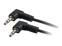 C2G Value Series - Lydkabel - mini-phone stereo 3.5 mm hann til mini-phone stereo 3.5 mm hann - 5 m - skjermet - svart - 90° kontakt, right-angled connector 80130