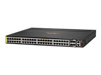 HPE Aruba 6300M - Switch - L3 - Styrt - 48 x 100/1000/2.5G/5G (PoE++) + 2 x 10 Gigabit / 25 Gigabit / 50 Gigabit SFP56 (uplink / stacking) + 2 x 1 Gigabit / 10 Gigabit SFP+ - rackmonterbar - PoE++ R8S91A