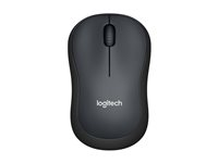 Logitech M220 Silent - Mus - optisk - 3 knapper - trådløs - 2.4 GHz - USB trådløs mottaker - koksgrå 910-004878