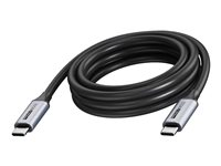 Vision - USB-kabel - 24 pin USB-C (hann) til 24 pin USB-C (hann) - USB 3.2 - 3 A - 4K 60Hz støtte - svart TC 15MUSBC/BL