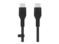 Belkin BoostCharge - USB-kabel - 24 pin USB-C (hann) til 24 pin USB-C (hann) - 1 m - svart CAB009BT1MBK